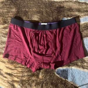 Men's Burgundy Boxer Briefs